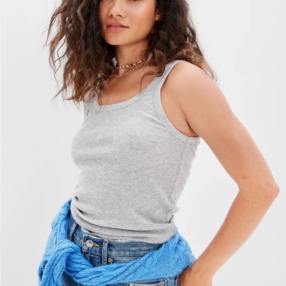 AE Scoop Neck Ribbed Tank - Picture 4 of 4